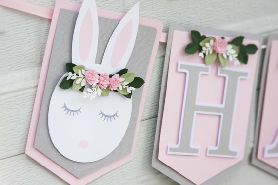 Easter Banner Easter Garland Spring Garland Some Bunny Is