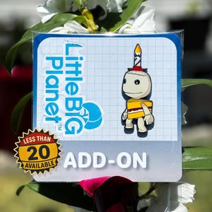 LittleBigPlanet Sackboy Birthday Cake Costume Enamel Pin