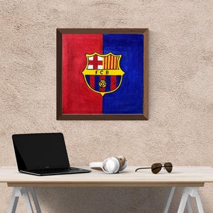 Logotipo de equipe personalizado, pintura original, pintura acrílica, arte de fã de esportes, arte de logotipo de esportes pintada à mão, pintura original