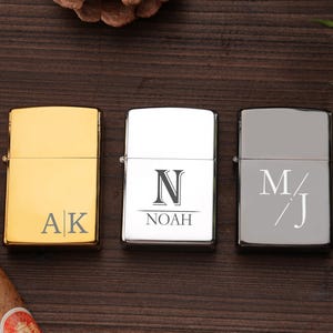Groomsmen Lighters, Personalized Monogram Lighter Case, Mens Gift,Custom Lighters for Him, Cigar Lighter Case,Anniversary Gifts for Men