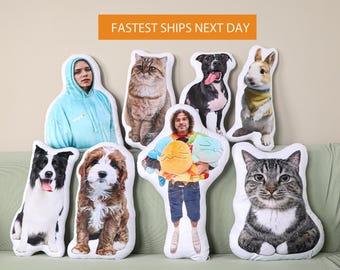 Personalized shaped pillow, custom pet pillow, customized according to photo, birthday gift for him/her, fun gift，Christmas gifts