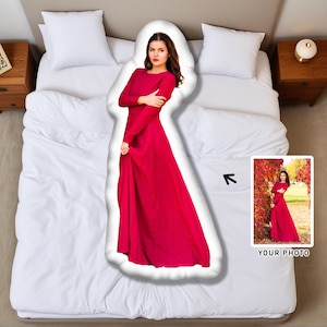 Personalized life-size pillow, custom pillow, gift for boyfriend/girlfriend, birthday gift for him, companion hug pillow, Mother's Day gift