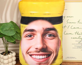 Custom funny snack face pillow, realistic snack pillow, borderless design, face pillow, birthday gift for him, unique gift, surprise gift