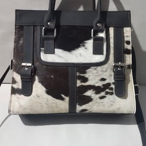 Cowhide Leather Crossbody Bag Handmade Western Tote Purse