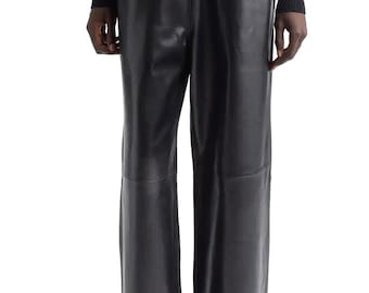 Damen Lederhose hoher Bund Ausgestellte Passform elegante chic Kleidung chic und chic Kleidung