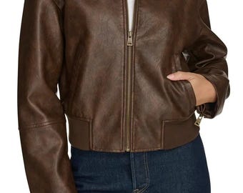 Handmade Women Leather Jacket Premium Quality Moto Jacket Stylish Fall Winter Outerwear
