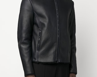 Herren Lederjacke Winter Echt B-3 Shearling Schaffell Warmes Fliegen Vintage Shearling Pelz gefüttert Männer Warme Oberbekleidung Bomberjacke Geschenk