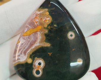 Natural Ocean Jasper Cabochon