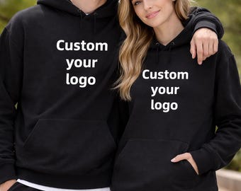 Custom Logo Hoodie, Personalized Unisex Sweatshirt