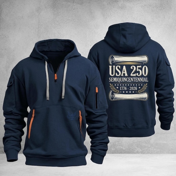 Custom Logo Hoodie for USA 250th Anniversary, Personalized Company Logo Sweatshirt, Semiquincentennial 1776-2026 Commemorative Apparel