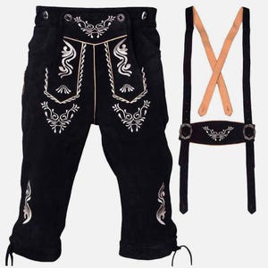 Lederhosen Men, Authentic Men&#39;s Lederhosen Long, Oktoberfest, Bavarian Lederhosen Long, German Oktoberfest Bavarian Long Pant