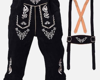 Lederhosen Men, Authentic Men&#39;s Lederhosen Long, Oktoberfest, Bavarian Lederhosen Long, German Oktoberfest Bavarian Long Pant