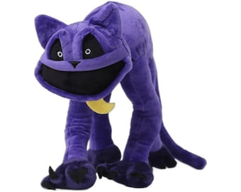 Peluche de monstruo morado, criatura fantástica, adorable muñeco de peluche gótico, regalo de peluche suave.