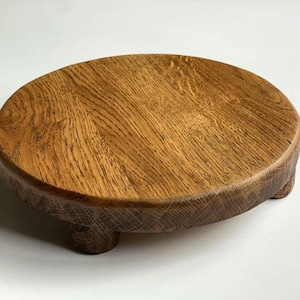 Rustic Wooden Cake Stand |Round Dessert Pedestal for Cupcakes | Pastries & Treats | Handmade Wood Riser