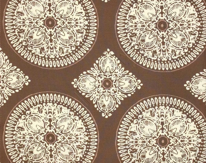 Medallion in Brown Impressions Collection Designer Fabric by Ty Pennington