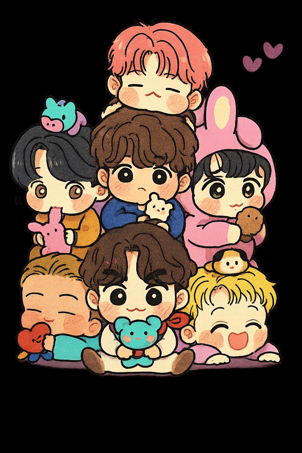 BTS Stickers: Tinytan & BT21 K-pop Decals - Waterproof Vinyl ARMY Merch ...