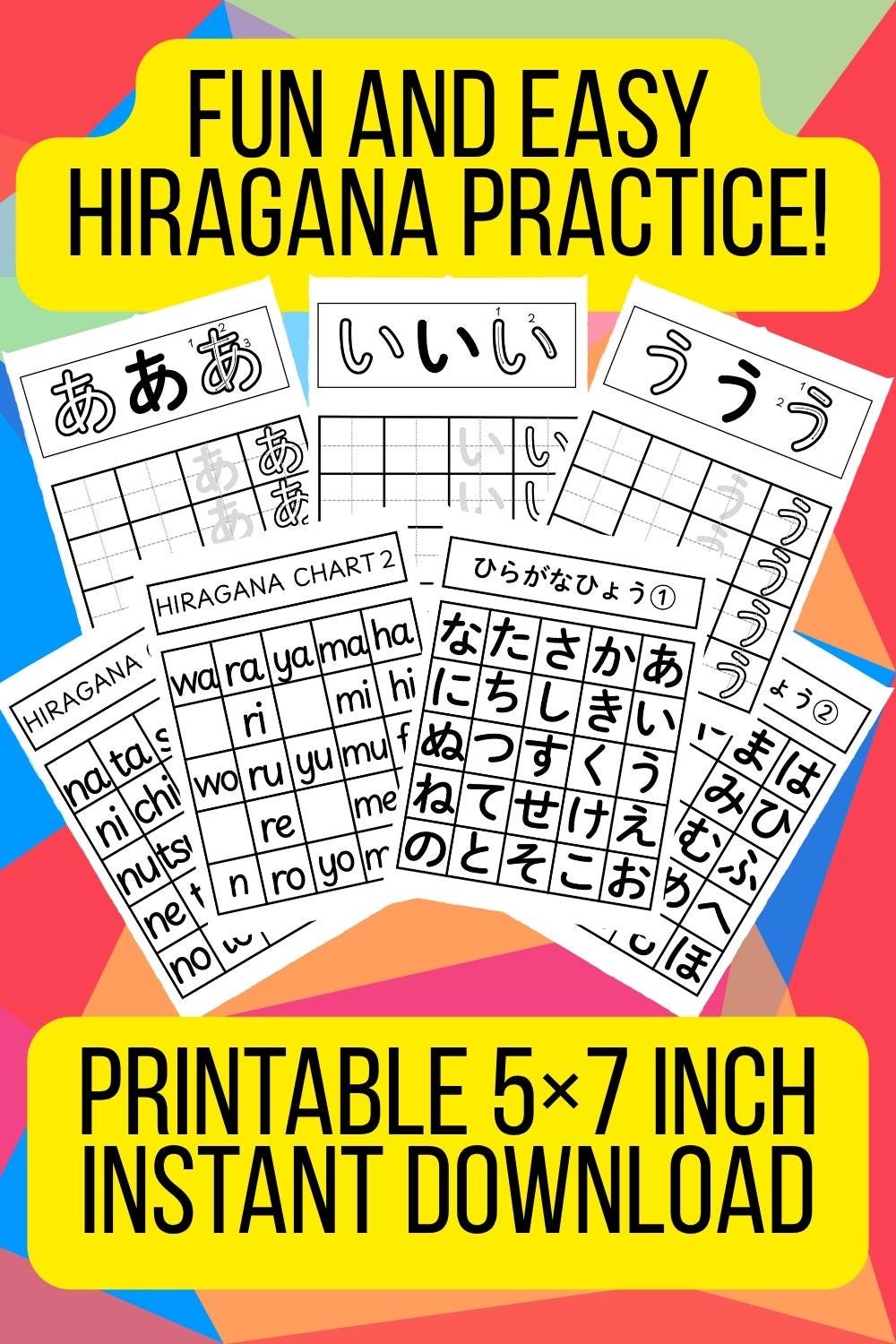 Learn Hiragana & Katakana Writing Practice Worksheets | Japanese ...