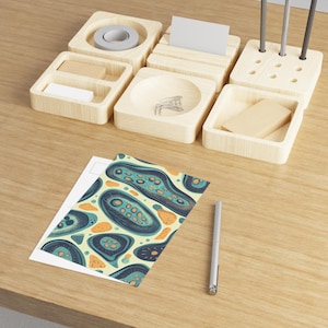 Cartões postais, design de padrões de mitocôndrias, cartões de arte científica, artigos de papelaria de biologia, cartões de notas artesanais fofos