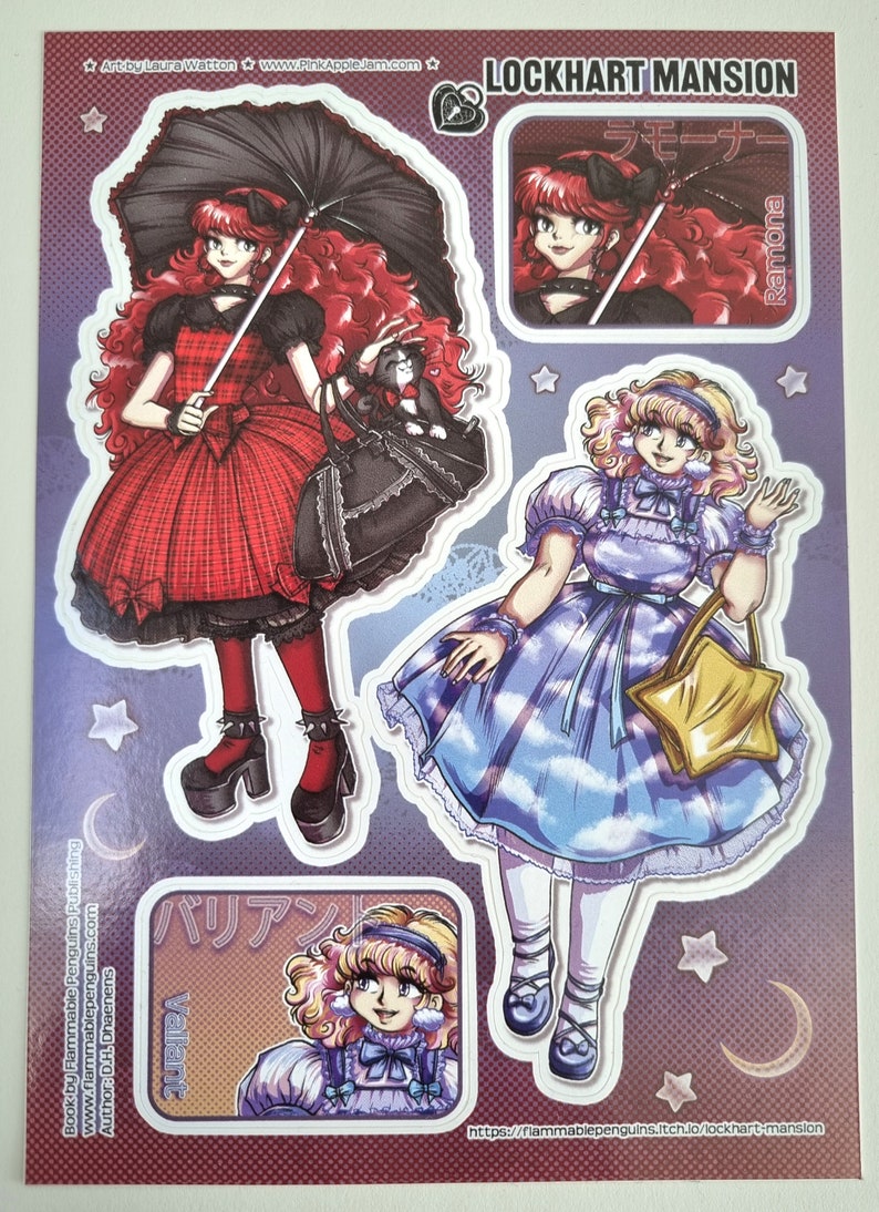 A6 Kawaii Vinyl Stickers 8 sheet designs to collect Cute Free UK postage LHM Ramona+Valiant