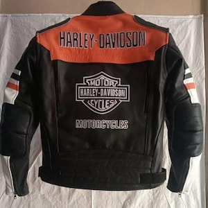 Blouson de course Harley-Davidson Original en cuir de vachette pour homme