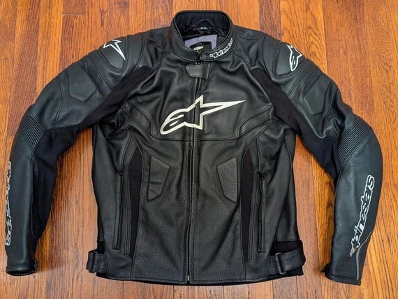 Men’s Alpinestars Motorbike Leather Racing Jacket Biker, Birthday Gift for Him