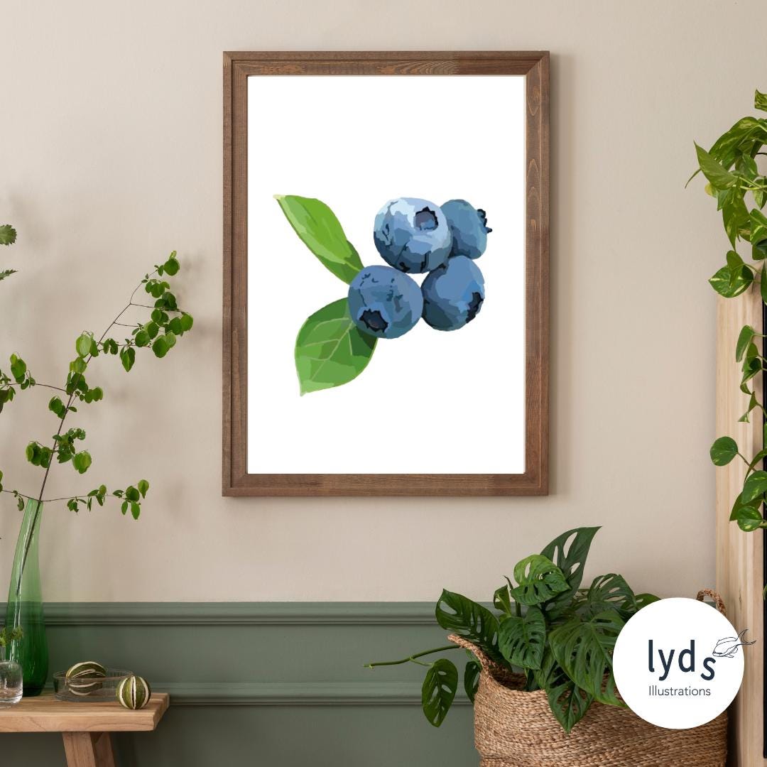 Blueberry - Classic Matte Paper Poster - Nature Plants Forest Nursery ...
