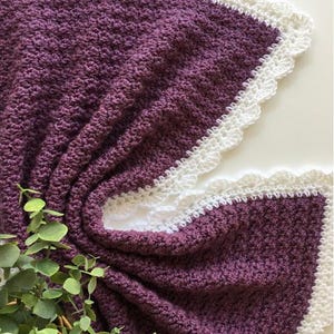 Crochet Baby Blanket Pattern: Elegant Scalloped Border (PDF Download