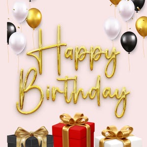 Set di 6 biglietti di auguri di compleanno stampabili e scaricabili immediatamente