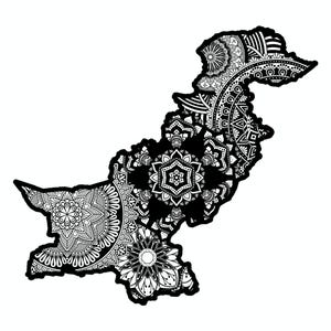 Pakistan Karte zum ausdrucken - Digitale Wandkunst, Geographie Karte Pakistan, Schul- & Reisedekoration, Sofort Download