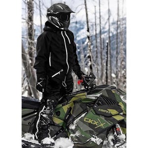 Gents White Thermal Waterproof ATV Snowsuit Overall - Snowmobile All weather Gear Ski Suits, Arctic Winter sports snow suit, Gift for him