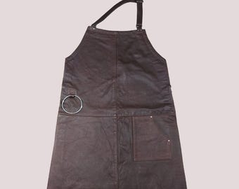 Customized Genuine Leather Chef Apron - BBQ Grilling Apron, Bartenders apron, Kitchen Apron, Git for chefs, Gift for wife, Gift for Dad
