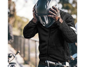 Rival Armored Motorcycle Hoodie – Waterproof, Kevlar Reinforced Riding Jacket with Back, Shoulder & Elbow Protection, Gift for Riders