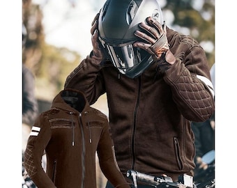 Rival Armored Motorcycle Hoodie – Waterproof, Kevlar Reinforced Riding Jacket with Back, Shoulder & Elbow Protection, Gift for Riders  him