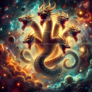 Hydra Bundle | 29 Ultra High-Resolution Fantasy Creatures | 4096x4096 PNG | 300 DPI Mythical Monster Clipart for Printing & Design