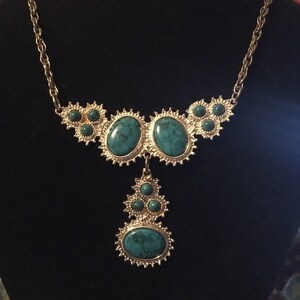 Faux turquoise necklace