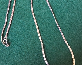 Silver tone chain necklace