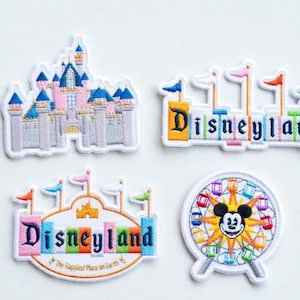 Broderad lapp för Disneyland Castle, pariserhjul, stryk-på-applikation för temapark