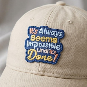 Motivational Quote Embroidered Patch, Inspirational Text Iron On Patch, Positive Saying Jacket Backpack Clothing Patch, Trendy Gift