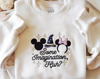 EMBROIDERED Disney Fantasia Magic Wizard Sweatshirt, Vintages Mickey Mouse Wizard Tee, Walt Disney Wizard Tee, Disney Magic Embroidery Shirt