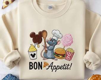 Camiseta bordada Remy Bon Appetit del Festival de Comida y Vino de Epcot 2025, camiseta de Disney Snacking, camiseta de Disney Ratatouille, camiseta de Disney Family Trip