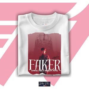 League of Legends Faker T-Shirt, Unkillable Demon King T1 Zed Shirt, LoL Pro Player Tee Esports Fan Apparel Retro Gaming Shirt, Worlds 2025