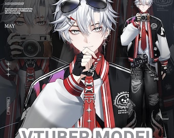 Männliches vorgefertigtes Modell | Gebrauchsfertig | Vtube Studio | Live2d Modell | Vtuber Design