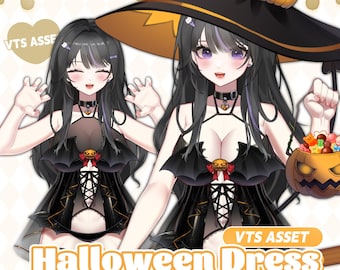 Halloween männlich Vtuber Aktivposten | Vtuber Outfit | Gebrauchsfertig | Vtube Studio | Live2D-Modell