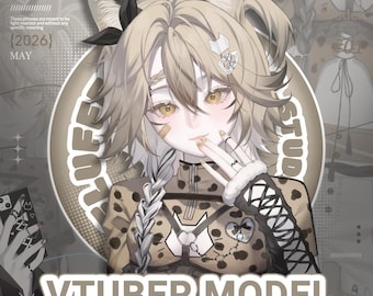 Luchs Mädchen Vtuber Model | Gebrauchsfertig | Vtube Studio | Live2d Modell | Vtuber Design