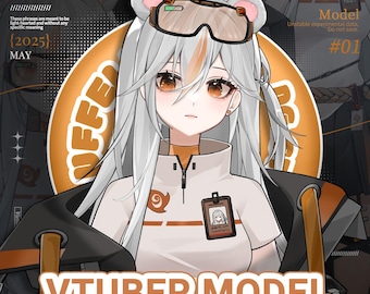Bear Kommandant Vorgefertigtes Modell | Gebrauchsfertig | Vtube Studio | Live2d Modell | Vtuber Design
