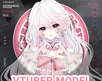 Velvette vorgefertigte Vtuber Modell | Vollständig getakeltes Live2D