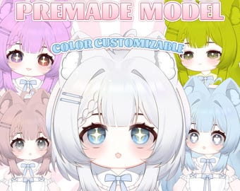 Benutzerdefinierte Chibi Vorgefertigtes Modell | Gebrauchsfertig | Vtube Studio | Live2d Modell | Vtuber Design