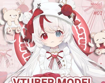 Bär vorgefertigtes Modell | Gebrauchsfertig | Vtube Studio | Live2D-Modell | Vtuber Design