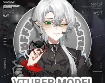 Männliches vorgefertigtes Modell | Gebrauchsfertig | Vtube Studio | Live2d Modell | Vtuber Design