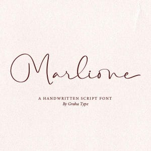 Marlione Handwritten Script Font: Elegant Wedding Invitations, Branding